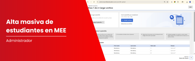 Alta masiva de estudiantes en MEE