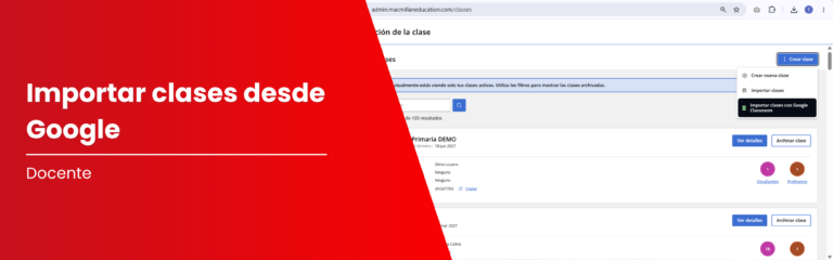 Importa tus clases a MEE desde Google Classroom
