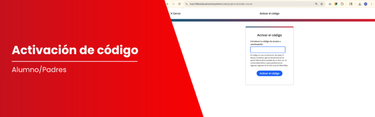 Tutorial Estudiante: Activación de código