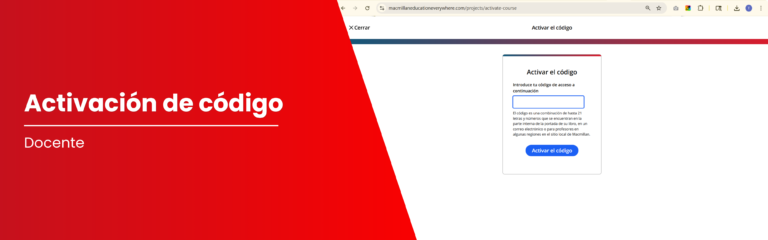Tutorial Docente: Activación de código Profesor