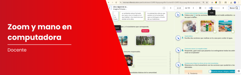 Cómo utilizar las herramientas Zoom y Mano desde tu computadora