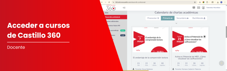 ¿Cómo registrarte a cursos y conferencias en Castillo 360?