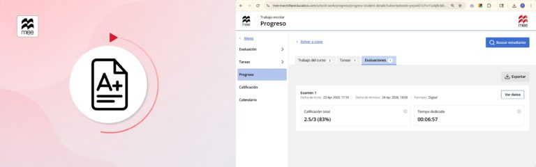 Consulta el progreso de las evaluaciones por estudiante en MEE