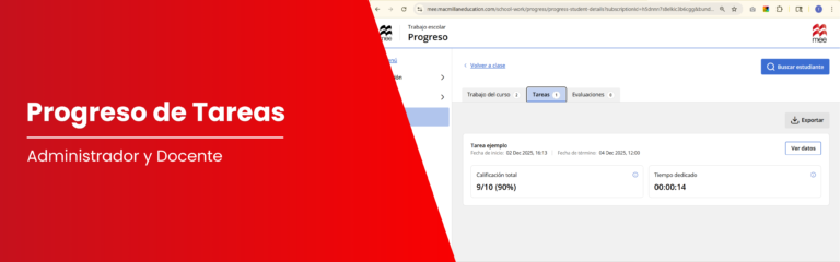Consulta el progreso de las tareas en MEE