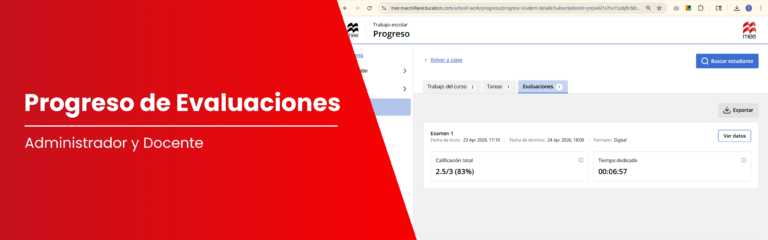 Consulta el progreso de las evaluaciones en MEE