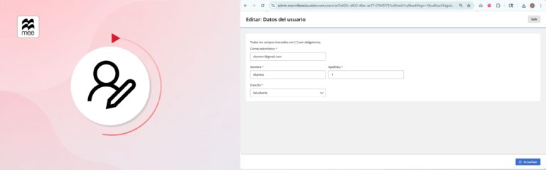 Edita la información de usuarios en MEE
