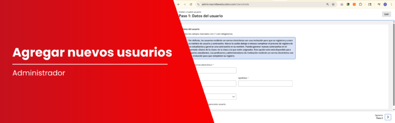 Crea cuentas de nuevos usuarios en la plataforma MEE