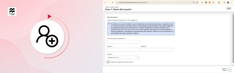 Invita o agrega estudiantes a la plataforma MEE