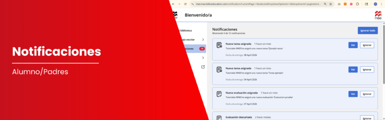 Consulta tus notificaciones de tareas y exámenes en MEE