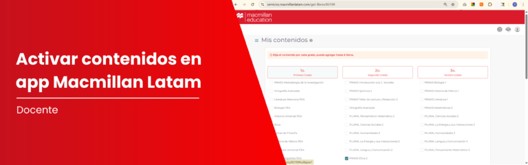 Cómo activar contenidos adicionales en Macmillan Latam