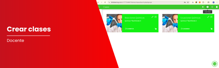 Crea tu clase en Blinklearning