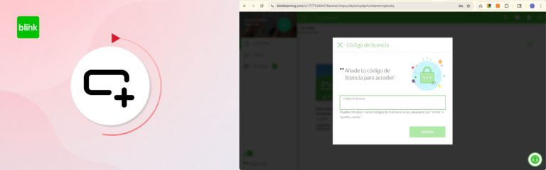 Activa tus códigos de licencia en Blinklearning