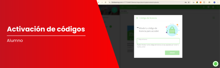 Activa tus códigos de licencia en Blinklearning