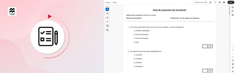 Crea una evaluación impresa con estudiantes asignados en MEE