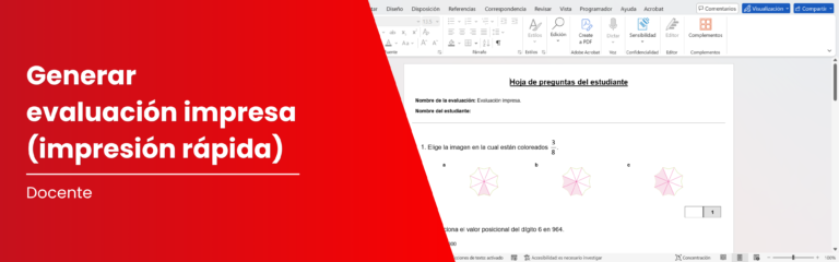 Crea una evaluación impresa en MEE (impresión rápida)