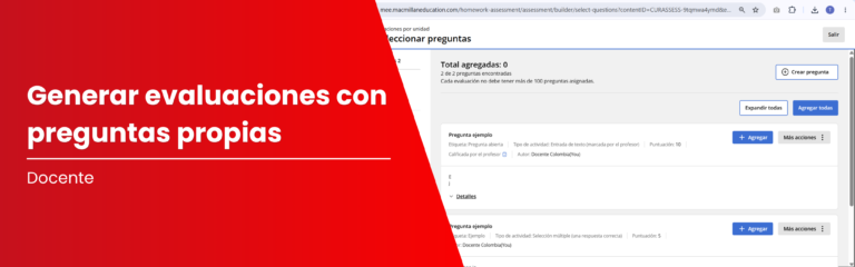 Diseña tus propias evaluaciones en MEE