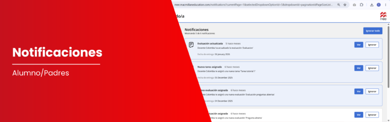 Consulta tus notificaciones de tareas y exámenes en MEE