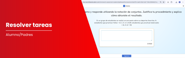 Cómo resolver y enviar tus tareas en MEE