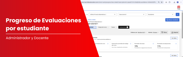 Consulta el progreso de las evaluaciones por estudiante en MEE