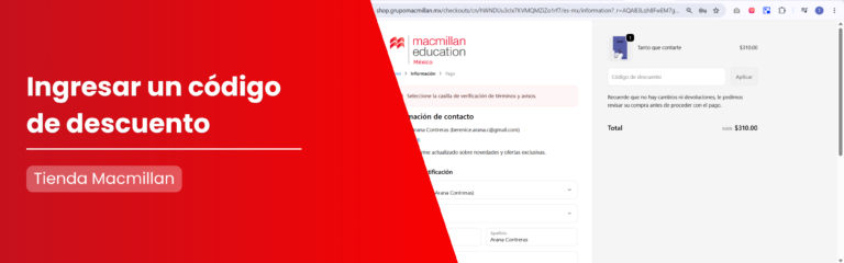 ¿Cómo ingreso un código de descuento?