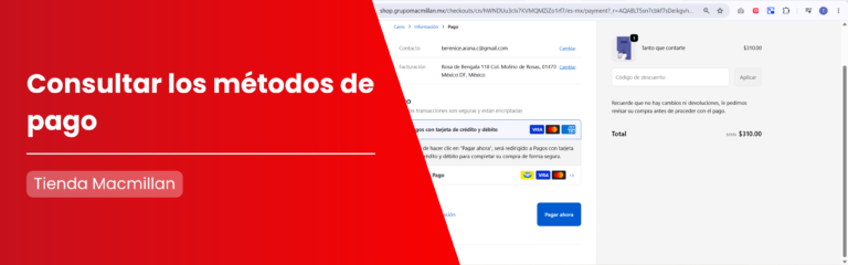 ¿Cuáles son los métodos de pago?