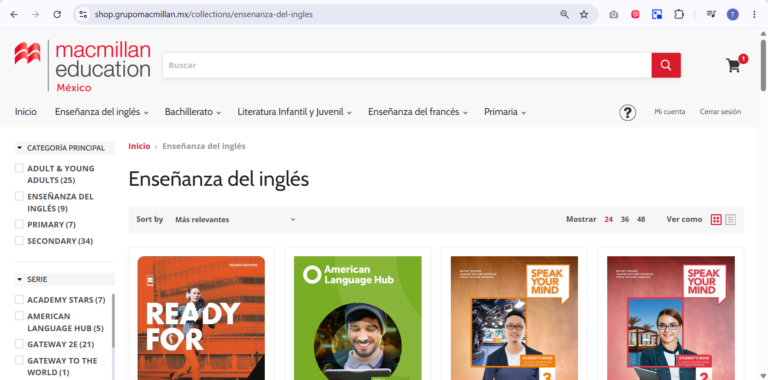 ¿Cómo encuentro un libro de inglés en la tienda digital?
