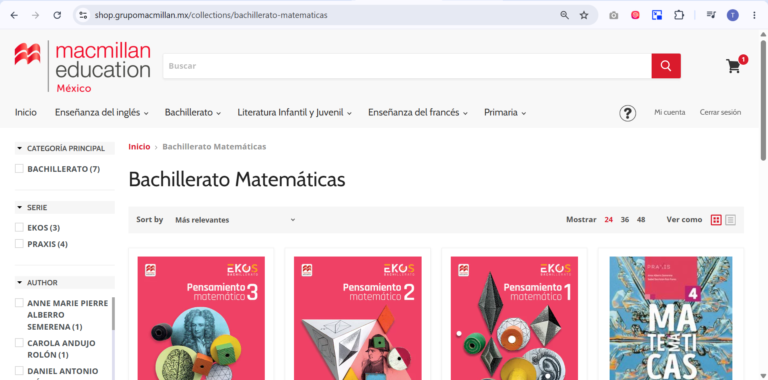 ¿Cómo busco un libro de Bachillerato en la tienda digital?