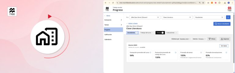 Consulta el progreso de tareas por estudiante en MEE