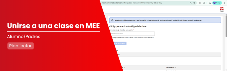 Únete a tu clase con código