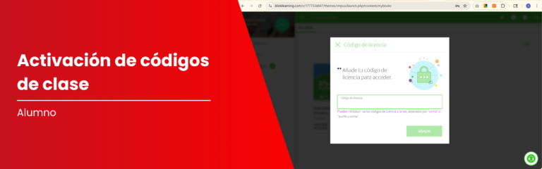 Activa tus códigos de clase en Blinklearning