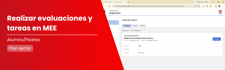 Realiza tus evaluaciones y tareas en MEE (Alumno)