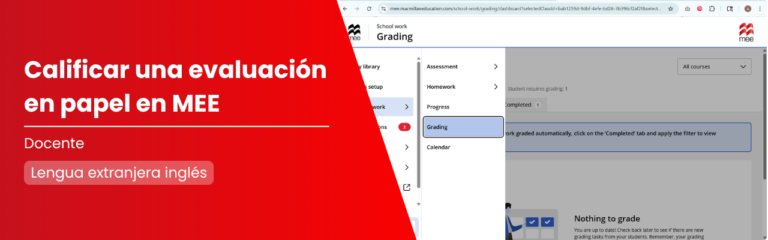Calificar una evaluación en papel en la plataforma Macmillan Education Everywhere (MEE)