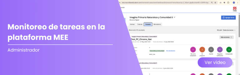 Cómo monitorear las tareas asignadas por un docente en la plataforma MEE