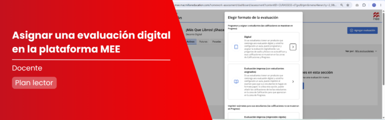 Crea una evaluación digital en MEE (Docente)