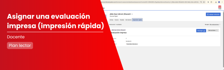 Crea una evaluación impresa (impresión rápida)(Docente)