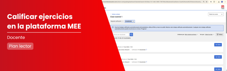 Calificar ejercicios la plataforma MEE (Docente)